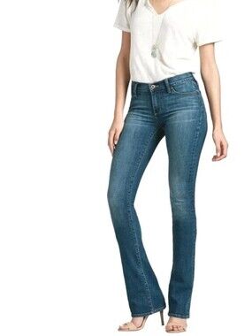 Y2k Lucky Brand Womens Dark Blue Brooke Slim Boot Cut Jeans Low Rise Stretch 0